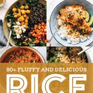 Collage of rice recipes