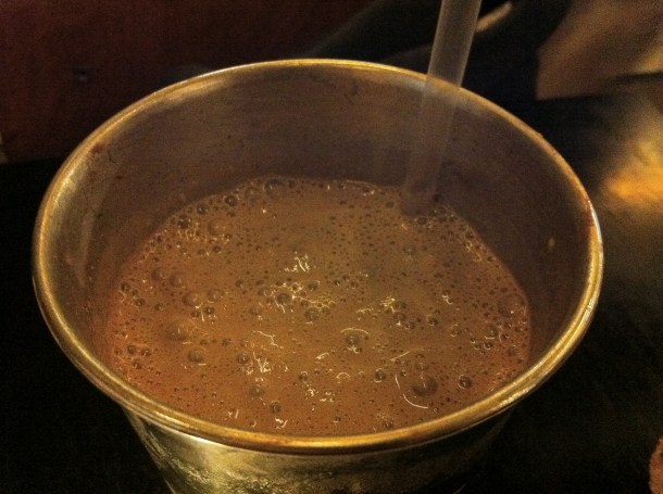 The malt chocolate milkshake at Byron
