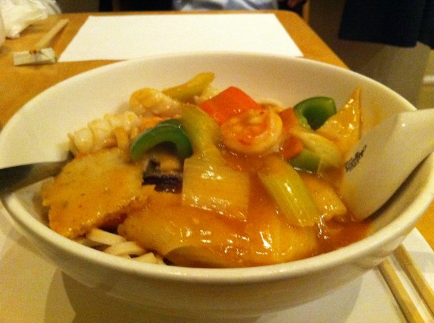 Hot and Sour Seafood Lao Mein at New Culture Revolution Islington