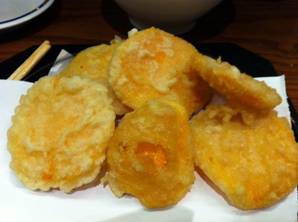 Sweet potato tempura at Ten Ten Tei