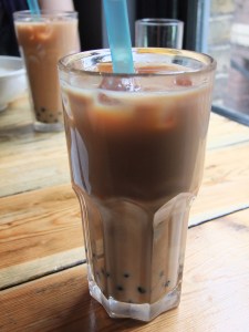 Pearl milk bubble tea at Leong's Legends
