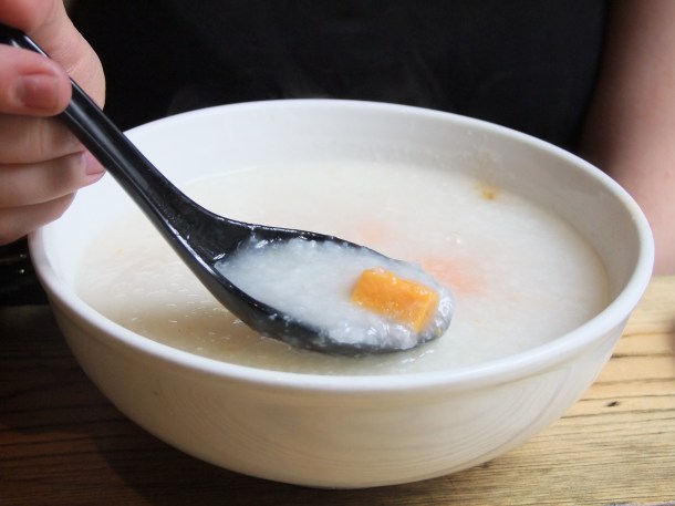 Butternut squash congee at Leong's Legends Continues