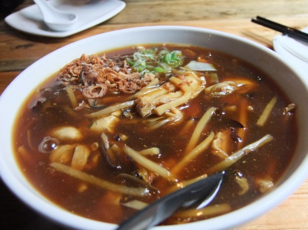 Oyster noodle soup at Leong's Legends Continues