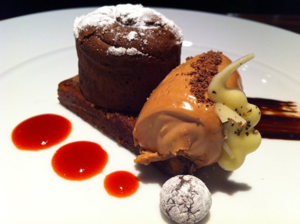 Valrhona chocolate dessert at Cinnamon Kitchen