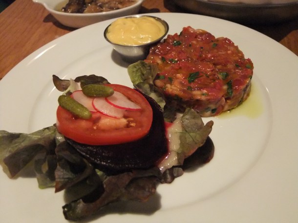 Steak tartare at The Draft House