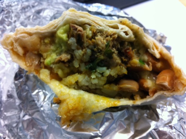 Pork burrito from Freebird
