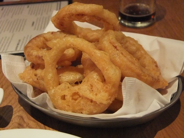 Onion rings at The Draft House Tower Bridge