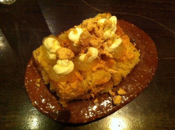 Almond tart at Barrica