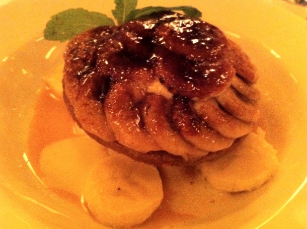 Banana ricotta tart at Balthazar