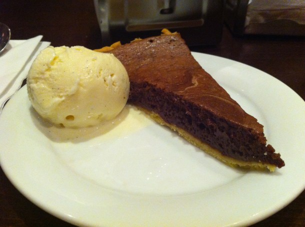 Dark chocolate tart at Barrica