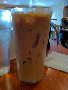 Iced coffee at Amy Ruth's