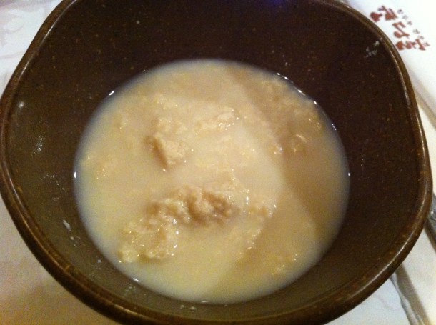 Milky tofu at Cho Dang Gol