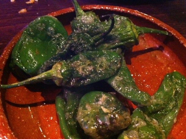 Padron peppers at Barrica