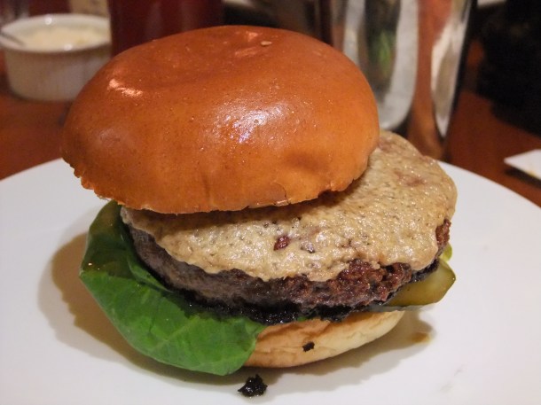 A burger at Hawksmoor