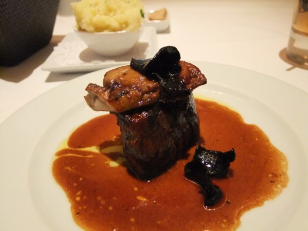 filet mignon with truffles and foie gras at Mix