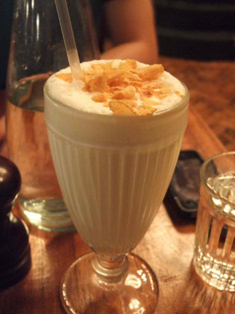 cornflake milkshake at Hawksmoor Covent Garden Seven Dials cornflake milkshake at hawksmoor covent garden seven dials