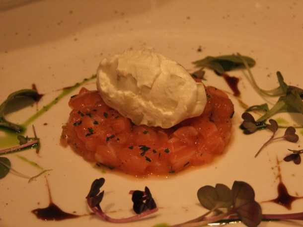 salmon tartare at Babbo London salmon tartare at babbo london