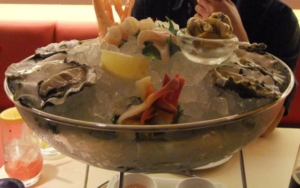 shellfish platter at Senkai Regent Street shellfish platter at senkai regent street