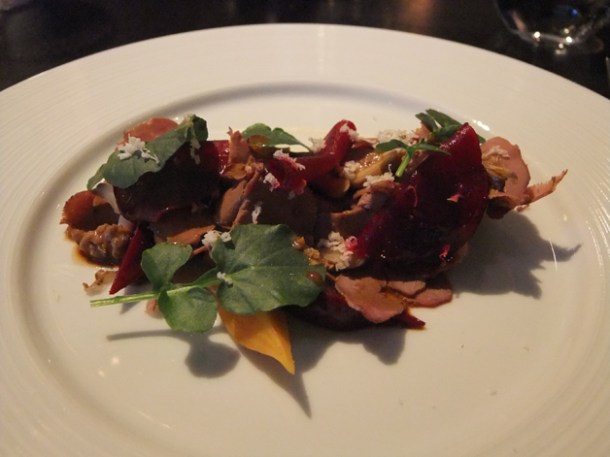 salamagundy - smoked calves' hearts at Dinner by Heston Blumenthal salamagundy - smoked calves' hearts at dinner by heston blumenthal