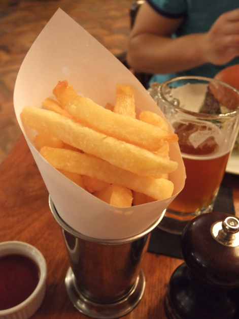 triple cooked chips at Hawksmoor Covent Garden Seven Dials triple cooked chips at hawksmoor covent garden seven dials