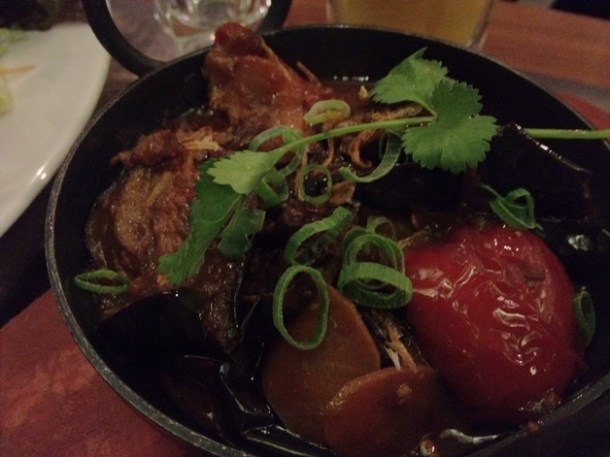 tamarind aubergine at Banana Tree Indochina Kitchen Wardour Street tamarind aubergine at banana tree indochina kitchen wardour street