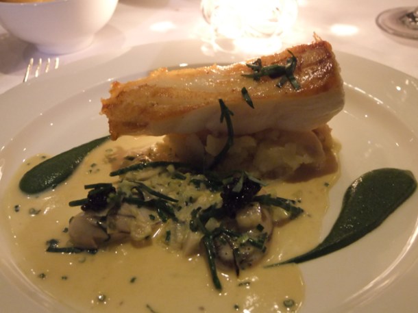turbot with caviar and oyster at The Notting Hill Brasserie turbot with caviar and oyster at the notting hill brasserie