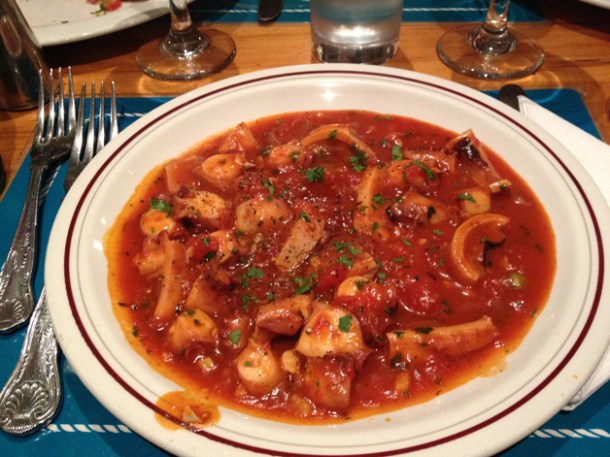 polpo alla siciliana at Trattoria Mondello sicilian-style octopus at trattoria mondello