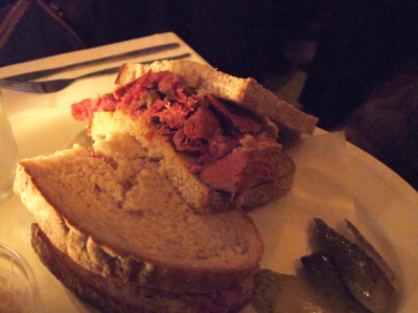 salt beef sandwich at Mishkin's salt beef sandwich at mishkin's