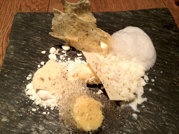 white chocolate creme at Tom Aikens white chocolate creme at tom aikens