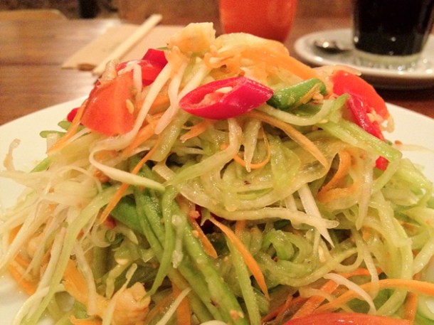 Thai green papaya salad at Kin Holborn thai green papaya salad at kin holborn