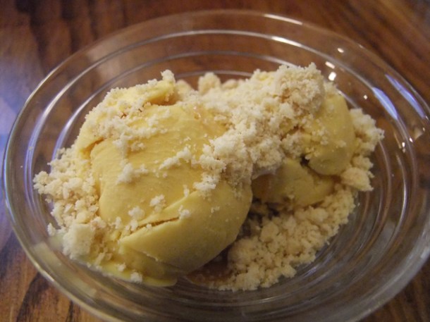 Lúcuma ice cream at Ceviche London lucuma ice cream at ceviche london