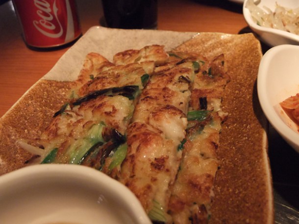 seafood pa jeon at Asadal seafood korean pancake at asadal