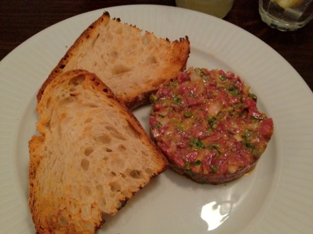 steak tartare at Cote steak tartare at côte