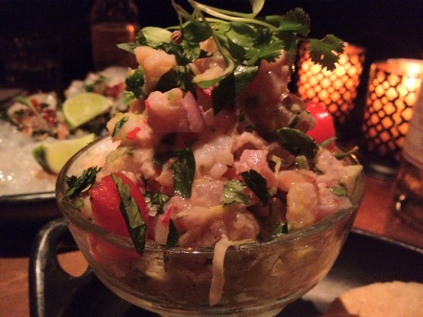 red snapper ceviche at La Bodega Negra red snapper ceviche at la bodega negra