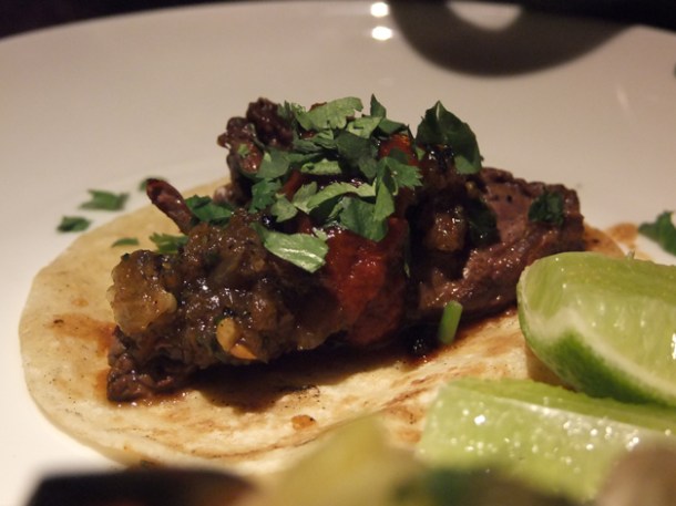 steak taco at La Bodega Negra restaurant steak taco at la bodega negra restaurant