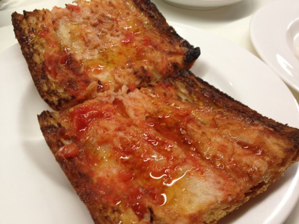 tomato bread at Tapas 24 tomato bread at tapes 24