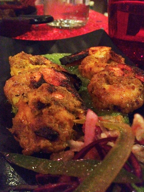 fried tiger prawns at Carom fried tiger prawns at carom