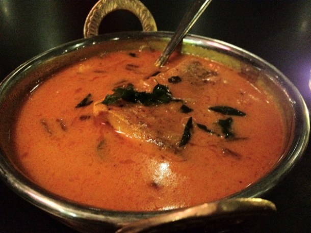 sea bass curry at Carom sea bass curry at carom