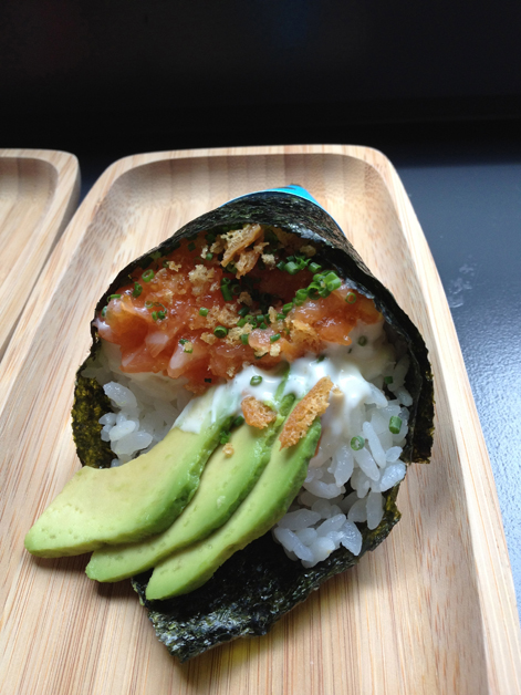 citrus salmon temaki sushi at Yoobi citrus salmon temaki sushi at yoobi