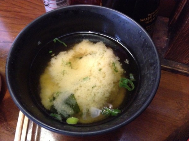 miso soup at Ten Ten Tei miso soup at ten ten tei