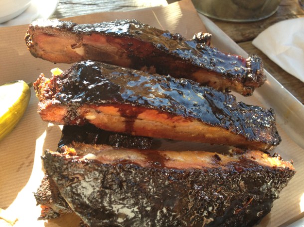 pork ribs at Duke's Brew and Que pork ribs at duke's brew and que