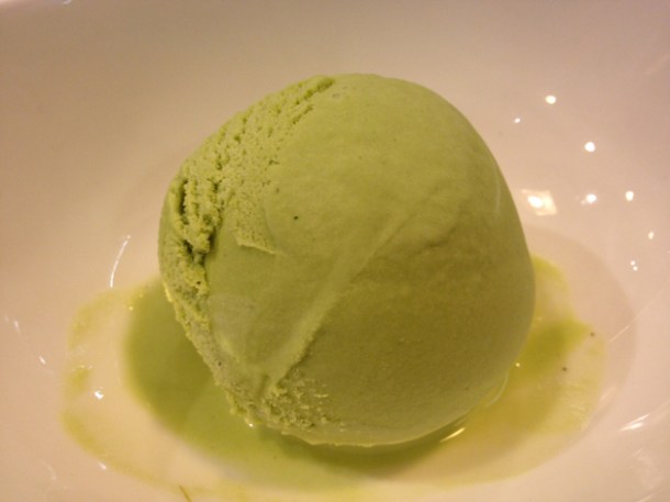 green tea ice cream at Toku green tea ice cream at toku