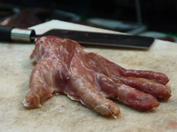 prosciutto and sausage hand from Wesker and Son prosciutto and sausage hand from wesker & son pop-up butcher at smithfield market