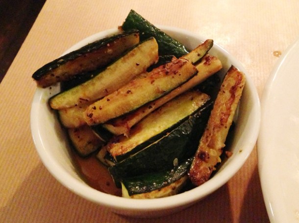 zucchini roasted in saffron oil at season stroud green road