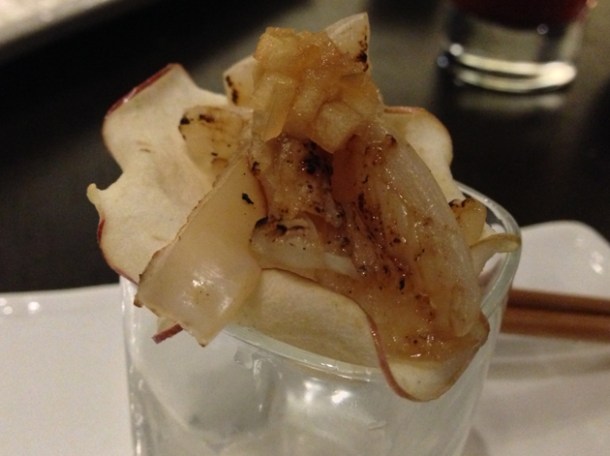 razor clam sashimi at Wabi razor clam sashimi at wabi