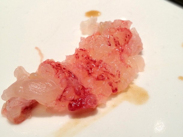 close up of lobster sashimi at Pearl Liang close up of lobster sashimi at pearl liang