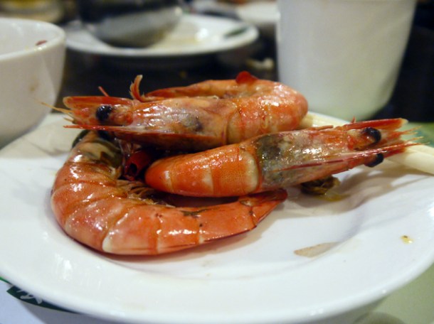 prawns at tian xiang huwei hot pot