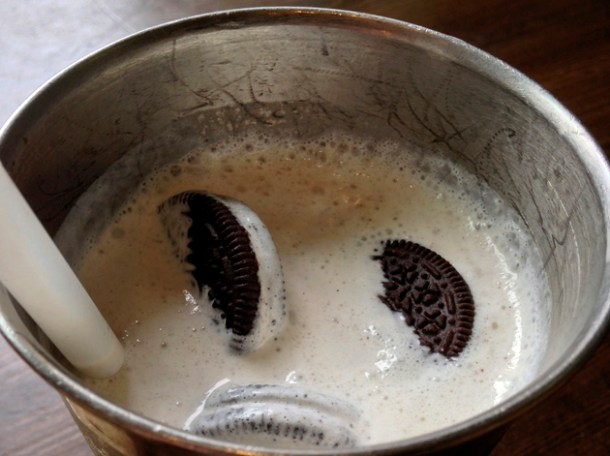 oreo milkshake at blues kitchen