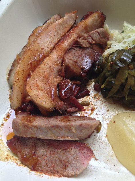 smoked and cured jowl at pitt cue