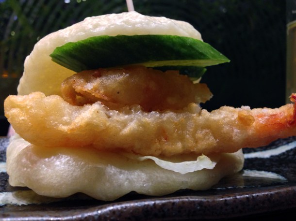 prawn tempura hirata bun at shoryu